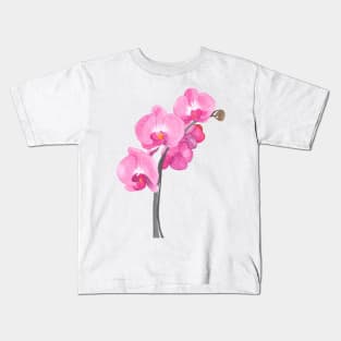 Watercolor orchid Kids T-Shirt